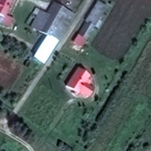 Vaizdas iš viršaus: Bažnyčios g. 55, Butrimonys