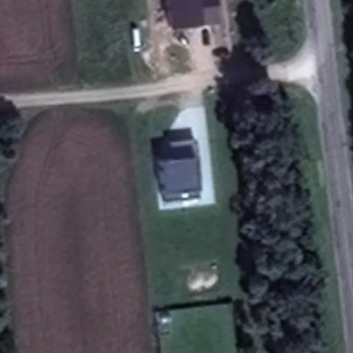 Vaizdas iš viršaus: Rugiagėlių g. 4, Šalčininkai