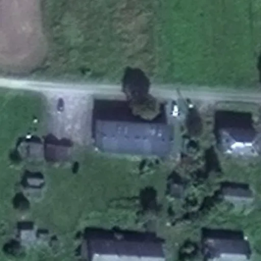 Vaizdas iš viršaus: Dvaro g. 12, Kazikėnai